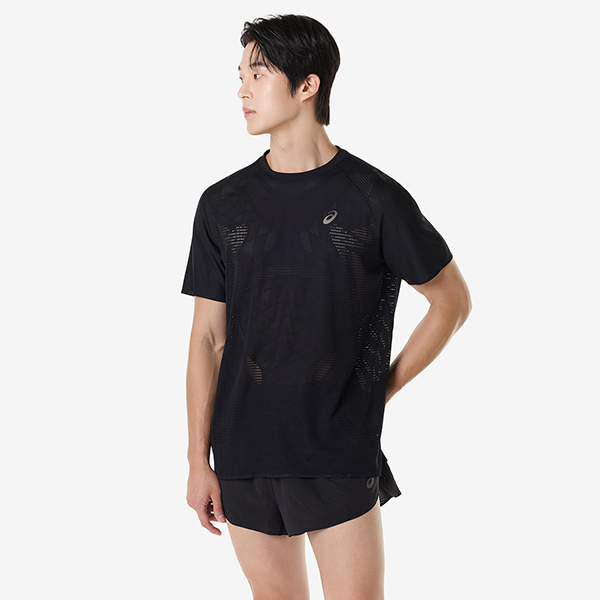 메타런 숏슬리브 탑