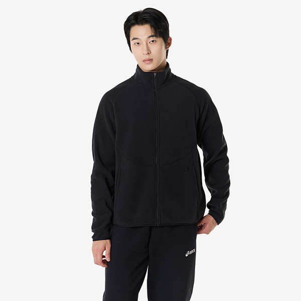 리파인드 텍스쳐 플리스 풀집 자켓